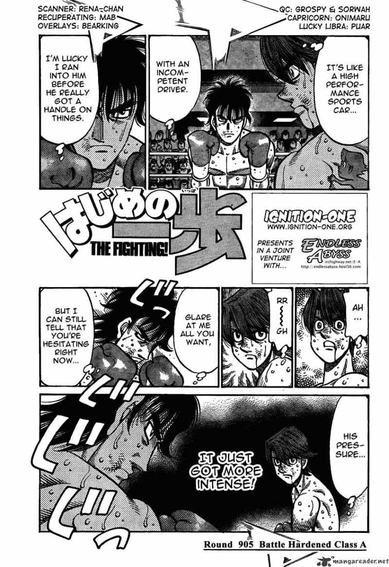 Hajime no Ippo: Fighting Spirit, Chapter 905 image 01
